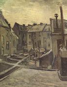 Vincent Van Gogh Backyards of Old Houses in Antwerp in the Snow (nn04) oil